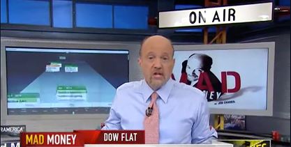 Jim Cramer on Mad Money with the Project Management Portfolio application on screen